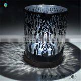 Trees Silver Laser Candle Holders Glass thumbnail-1