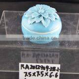 Factory Direct Ceramic Jewelry Box & Trinket Box With Flower Design thumbnail-1