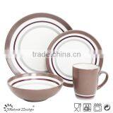 High Quality 16pcs Stoneware Ceramic Dinnerware Set