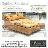 1066 Outdoor Daybed Sun Bed Lounge Rattan Bed Wicker Cabana USA Brazil Thailand Hotel Furniture thumbnail-1