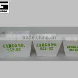 White Wash Square Printing Wooden Flower Pot/planter thumbnail-1