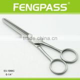 S3-1068C 6-1/4" Inch 2CR13 Stainless Steel Blade With Stainless Steel Plastic Barber Use Thinning Tool Hair Scissors
