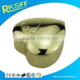 Newest Heart Shaped Zinc Alloy Gold Plating Jewelry Gift Box With Laser Logo thumbnail-2