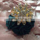 Gold Diamond Big Flower Shape Napkin Ring thumbnail-1