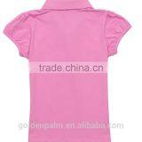 Applique Short Sleeve 95% Cotton 5% Spandex Girls Polo Shirts thumbnail-3