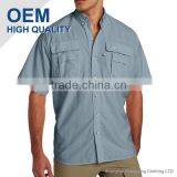 Custom Made Short Sleeve Fishing Shirt With High Quality Made in China