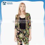 Slim Fit Ladies Beaded Tweed Blazer Jacket Designs thumbnail-1