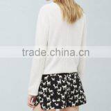 2016 Hot Sale Women Side Slit Cotton Jacquard Shorts Whoelsale thumbnail-2