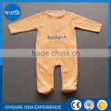 Good Quality Nice Printed Plain Baby Romper With Feet thumbnail-1