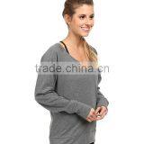 Women Round Collar Jumper Pullover Necklines Females Solid Color Fleece Sweatshirt thumbnail-6