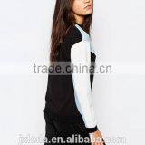 Ladies Designer Colour Block Crew Neck Sweatshirt thumbnail-3