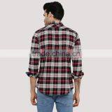 Cheap Casual Long Sleeve Washed Color Changing Designer Check Shirts for Men thumbnail-2
