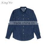 New Design Casual Indigo Denim Shirt for Men thumbnail-1