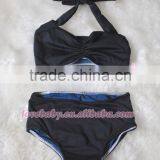 Wholesale Lovebaby Boutique Solid Black Micro Child Bikini LBP4120614 thumbnail-2