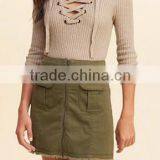 EY0872S Deep V-neck Ladies Long Sleeve Pullover Sweater thumbnail-1