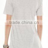 Rock Stylish Young Women Tunic Tops Light Grey Floral Skull Loose T Shirt Short Sleeves thumbnail-3