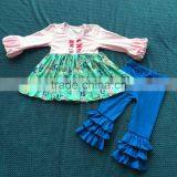 2014Fashion Kids Clothing Toddler Clothing Set Girls Boutique 2 Pcs Children Clothing QL-278 thumbnail-1