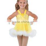 2014 Shiny Fluffy Feather Dance Wear Tutu Dress Costume Girls -country Girls Dress Costume--shiny Country Girl Ballet Dance thumbnail-1