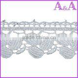 Pretty Ladies Embroidery Cotton Flower Lace Trim Black Lace thumbnail-2