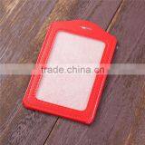 Hot Selling Orange Red Leather Vertical ID Card Holders thumbnail-1