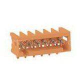 250V 300V 10A Right Angle Pin MCS Connector , 3.81mm Pitch Orange