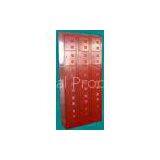 Changing Room Red Steel Storage Lockers Six Tier Steel Wardrobe With Single Door thumbnail-1