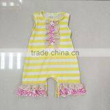 New Style Stripe Sleeveless Handmade Casual Fall Romper thumbnail-1
