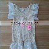 Cute Girls Easter Holiday Romper Beautiful Bunny Embroidered Baby Girls Rompers For Wholesale thumbnail-1