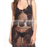 C90 Crochet Lace Cover-Up Beach Dress Sexy