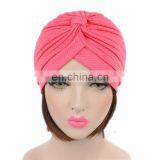 Fashion Style Poplin Gauze Perm Turban Hood Hat Noble Retro Indian Hat thumbnail-1