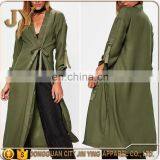 Hotsales Nice Army Green Fashion Pant Design Coat for Ladies Long Style Coats Parka thumbnail-1
