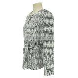 China Factory Jacquard Mid-aged Women Formal Jacket thumbnail-3