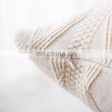 RAWHOUSE Knitted Cotton White Solid Color 50*50 Pillow Cover Use for Cushion Cover on Sofa thumbnail-3