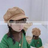 Baby Beret Winter Children Octagonal Hat Korean Girl Beret Boy Corduroy
