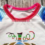 Halloween Baby Girl Ruffle Raglan Gold Pumpkins Tshirts Kids Ruffle Rainbow Tops Santa Boys Clothes thumbnail-5