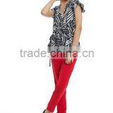 High Quality Women's Turn-up Cuff Fashin 3/4 Long Pants thumbnail-3