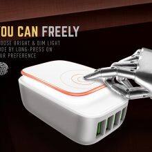 4-port Fast Charging LED Touch Night Light USB Mobile Charger thumbnail-4