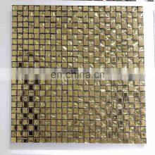 Foshan Supplier 6mm Golden Glass Mosaic Close to 24 Gold for Bathroom Wall Background Decoration