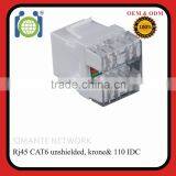 UTP RJ45 Cat.6a Cat6/Cat.5e Keystone Jack