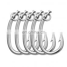 Amazo Max Tension 95kg Heavy Duty Big Fish Boat Stainless Steel Saltwater Tuna Fishing Hook With Ring