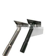 New Design Double Edge Blade High Quality Safety Razor Gun Black Metal Safety Razor thumbnail-2