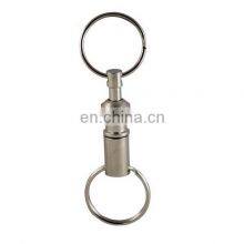 Fashion High Quality Metal Brass Promotional Pull Apart Key Chain thumbnail-1