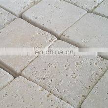 Customizable New Fashion Luxury Model Premium Select Ivory Travertine Tumbled Tile Made in Turkey thumbnail-1