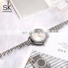 SHENGKE K0089L Light Luxury Feminine Watchs Noctilucous Big Needle Hand Watchs Classic Quartz Bracelet Watch thumbnail-5