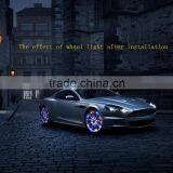 Car Styling!4pcs Solar Energy Power LED Car Wheel Led Solar Powered Shinning Wheels Hub Light Waterproof thumbnail-3