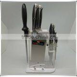 8pcs Stainless Steel Solid Handle Good Quality With Block Kitchen Knife thumbnail-1
