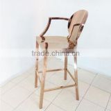 rose gold vintage metal bar chair with arm