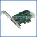 Daul SATA III 2port USB 3.0 Expansion Card PCI Express Host Adapter Controller Card for Desktop