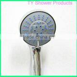 2016 five functions abs plastic chrome plated shower head