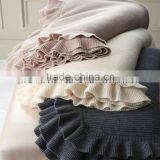 Cashmere Ruffled Edge Baby Blanket thumbnail-1